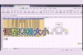 wps表格怎么快速调整表格大小一致都一样自适应行高列宽#wps表格