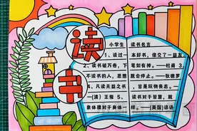 读书手抄报/读书小报，世界读书日手抄报，有线稿可打印#读书视频封面