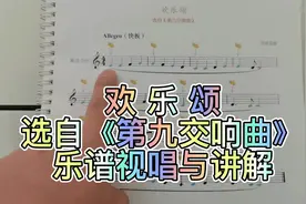 欢乐颂  选自贝多芬的《第九交响曲》#视唱练耳#贝多芬视频封面