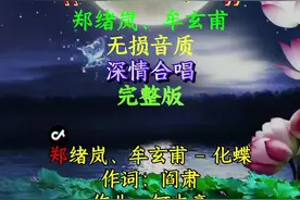 #化蝶 郑绪岚、牟玄甫合作一首情歌对唱《化蝶》，俩位合唱的太棒了！怀旧经典音乐！视频封面