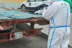 近日，阿拉山口海关在对公路口岸进境平板挂车实施H986机检时，发现车体密度异常。经现场关员登临检查，发现车体内部夹藏大量境外土壤，共计3300公斤。海关提示：土壤是我国明令禁止入境的物品之一，其中极易携带引起植物病害的土传病原物，还可能携带危害农业及经济作物的昆虫和可致人畜寄生虫病的虫卵、幼虫和细菌等，给国家生物和卫生安全带来隐患视频封面
