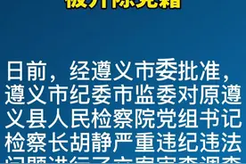 原遵义县人民检察院党组书记、检察长胡静严重违纪违法被开除党籍#政法队伍教育整顿进行时视频封面