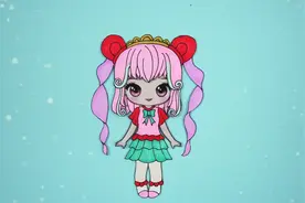 #创意美术 自制小魔仙换装贴纸娃娃视频封面