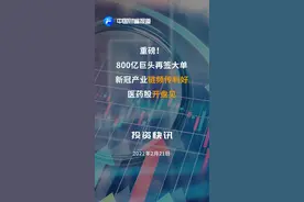 重磅！800亿巨头再签大单，#新冠产业链 频传利好，#投资理财#医药股开盘见#新冠疫苗 #疫苗股 视频封面
