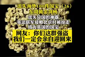 这把精美的剑柄是我国东周时期的文物，原是圆明园所藏之物。在晚清时期流落海外，现藏于大英博物馆#文物 #流失海外的国宝视频封面
