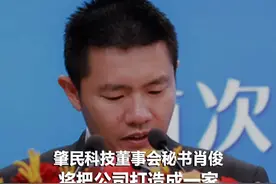 肇民科技董事会秘书肖俊：将把公司打造成一家治理规范 决策科学 市场领先的上市公司视频封面