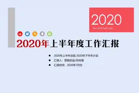 2020年上半年工作汇报PPT，总结和规划#总结 #汇报 #规划视频封面