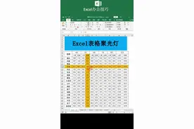 制作Excel表格聚光灯效果#职场 #玩转office #人人都是知识分享官 #excel技巧 @抖音短视频视频封面