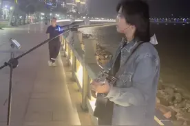 挑战一下G调#海阔天空 #现场演唱视频封面