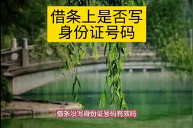 借条没写身份证号码有效吗？ #借条#身份证名字 #法律常识 #借钱视频封面