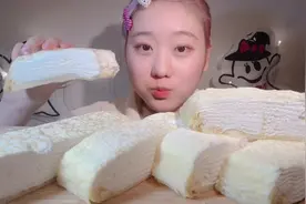 牛奶奶油千层蛋糕#甜品 #咀嚼音 #声控 #解压 #搬运 #吃货