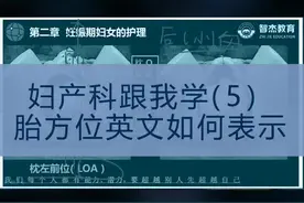 妇产科跟我学（第5集） 胎方位用英文表示三步写#护考 @抖音短视频 #护考护考护考视频封面