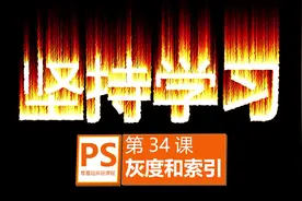 PS零基础小白教程，平面美工教学，第34课灰度，索引，颜色表