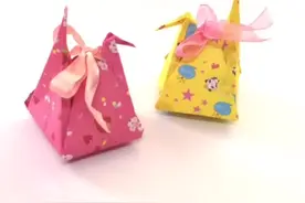 千纸鹤秒变礼品袋，就这么简单！#抖音小助手 #手工 #折纸 #千纸鹤