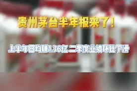 #贵州茅台 半年报来了！上半年净利润246.54亿，日均赚1.36亿，二季度业绩环比下滑，净利润增速放缓视频封面