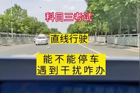 科目三考试，直线行驶时，遇到干扰咋办？ #驾校学车 #科目三考试视频封面