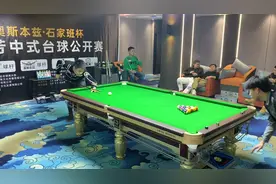 皮尔力签约球手张堃鹏开球清台，666#一杆清台 #台球是一种生活