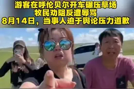 游客在呼伦贝尔开车碾压草场，牧民劝阻反遭辱骂。8月14日，当事人迫于舆论压力公开道歉#碾压草场#呼伦贝尔大草原 #公开道歉#后续来啦 视频封面
