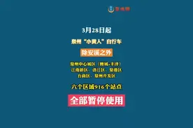 #泉州6个区域916个站点暂停使用小黄人自行车视频封面