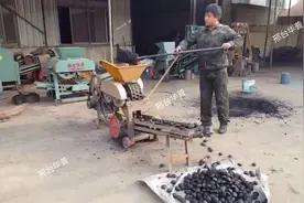 几千块的小压球机，煤粉瞬间压成块，产量也不小#煤球机视频封面