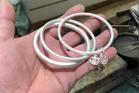 一百二十克银币，做成三个古法镯，来看看银匠师傅如何制作出来的