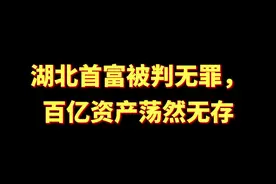 湖北首富被判无罪，百亿资产荡然无存#兰世立 视频封面