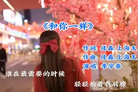 李宇春《和你一样》谁在最需要的时候 轻轻拍着我肩膀
