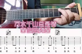 万水千山总是情 吉他独奏谱 梁老师编谱#吉他谱 #独奏 #指弹视频封面
