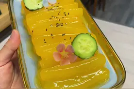 橙汁冬瓜甜品小凉菜 做法简单 值得收藏 #Vlog日常 #美食分享 #精美凉菜