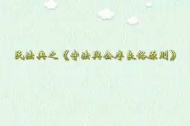 民法典之《守法与公序良俗原则》#民法典 #守法 来源视频封面