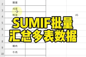 SUMIF批量汇总多表数据#excel #excel教程 #excel教学 #excel技巧
