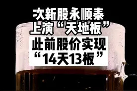 次新股永顺泰上演“天地板”此前股价实现“14天13板”#啤酒 #股票视频封面