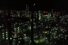 #航拍大亚湾石化区夜景#大亚湾石化区夜景 #石化区的灯光