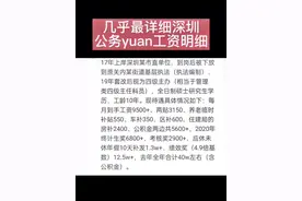 几乎最详细的深圳公务yuan工资明细。#职业 #付费咨询 视频封面