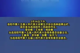 快讯！徐衣显当选洛阳市人民政府市长视频封面