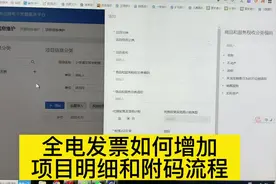 全电发票如何增加项目明细和附码流程#全电发票 #会计实操教程视频封面