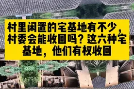 农村这六种宅基地，他们有权收回视频封面