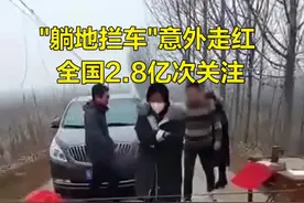 躺地拦车大爷意外走红，三亿人关注八百多万点赞，记者探访没想到他在村里还干这个活！视频封面