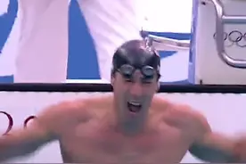 奥运游泳史上最经典逆转，菲尔普斯0.01秒绝杀卡维奇，水立方沸腾了！#奥运会 #游泳 #夺冠2021视频封面