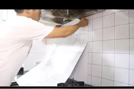 厨房防油污贴纸墙面灶台橱柜贴纸#厨房防油污贴纸使用方法