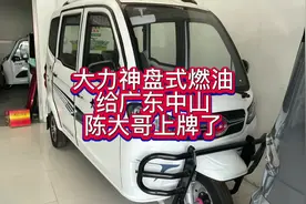 大力神燃油三轮车，方向盘式摩托车，给广东中山大哥上牌了视频封面