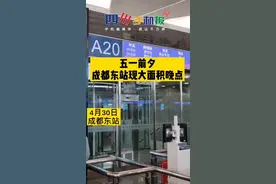 五一假期前夕，成都东站出现大面积晚点，系西成高铁、达成铁路进行临时检修造成。