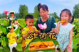 荷花盛开摘莲蓬，油炸荷花酥脆清香，初夏的味道满满儿时回忆视频封面