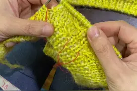 从上往下小燕子加针，教程3   #手工编织毛衣