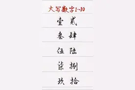 大写数字1～10的写法视频封面