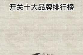 开关十大品牌排行榜，点赞收藏，指不定你装修时能用上#开关#装修#家居#装饰 