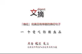 #佛经手子  佛经中那些优美极具禅意的句子视频封面