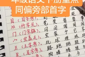 新学期学习了很多偏旁，孩子容易丢分处，带孩子整理出必考的偏旁，做妈的也不易，重新学了一遍#一年级#偏旁部首视频封面