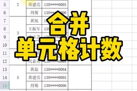合并单元格计数～#WPS #WPS表格技巧 #WPS表格#wps办公教学 