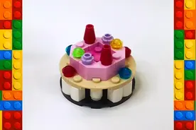 乐高积木玩具拼装教程:蛋糕#动手能力 #乐高 #积木 #蛋糕